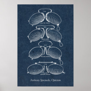 Póster Oculista de las lentes del vintage o la oficina