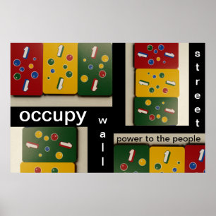Póster ocupar el poder de la calle de la pared al pueblo