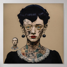 Póster Odd Doll Surrealist AI image 003 P