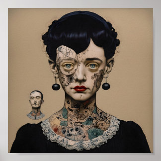 Póster Odd Doll Surrealist AI image 003 P