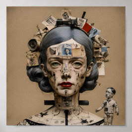 Póster Odd Doll Surrealist AI image 004 P