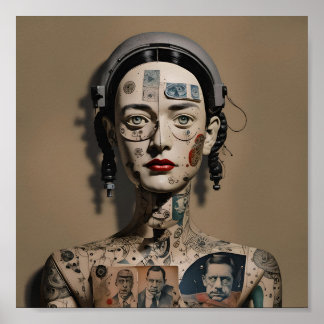 Póster Odd Doll Surrealist AI image 009 P