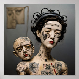 Póster Odd Doll Surrealist AI image P