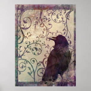 Póster Odd Thoughts Surreal Watercolour Ink Stain Art