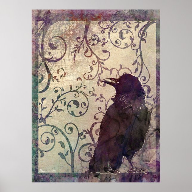 Póster Odd Thoughts Surreal Watercolour Ink Stain Art (Frente)