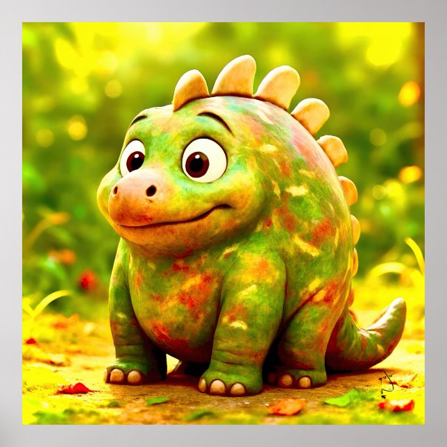 Póster OddFriends - Poster de Cute Chubby Dino (Frente)