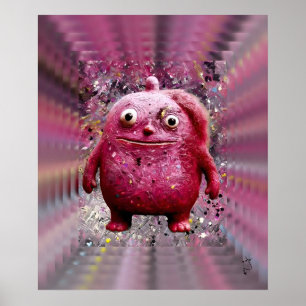 Póster OddFriends - Poster de la Creatura Whimsical Rosa
