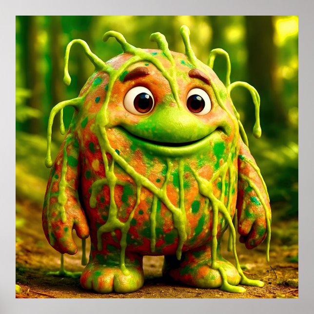 Póster OddFriends - Poster del Monstruo Verde de Gooey (Frente)