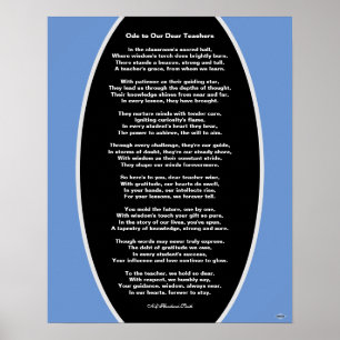Póster Ode a nuestro querido maestro Poster de poema HAMb
