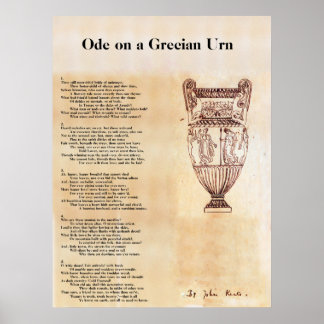 Póster Ode en un Urn griego