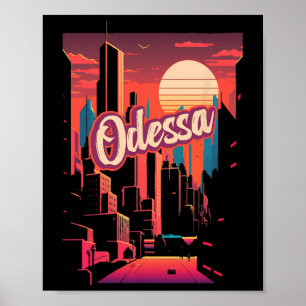 Póster Odessa Retro Ucrania Vintage Odessita Viajando Tr