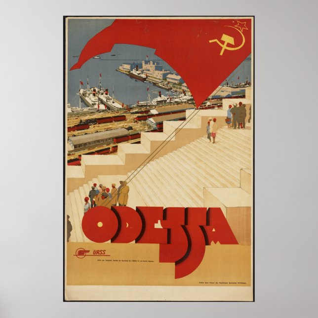 Póster Odessa Rusia USSR Viaje Poster y Retro (Frente)