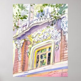 Póster Odessa Ukraine Passage window Original painting