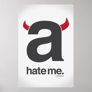 Póster odíeme, Helvética