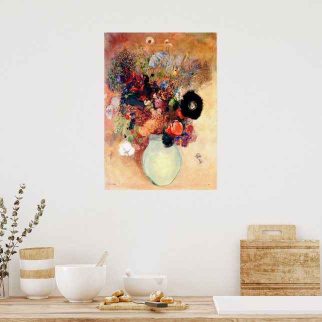 Póster Odilon Redon - Amapola negra (Cocina)