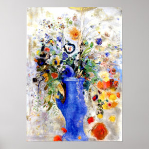 Póster Odilon Redon - Bouquet grande en la maleta azul pa