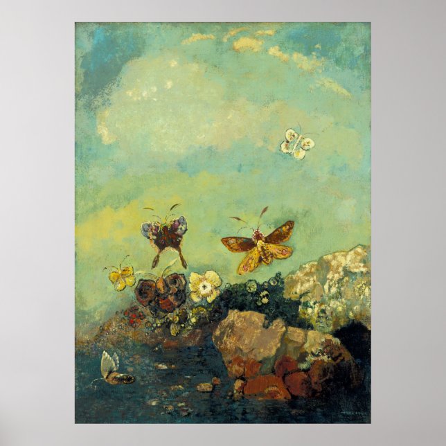 Póster Odilon Redon - Butterflies (Frente)