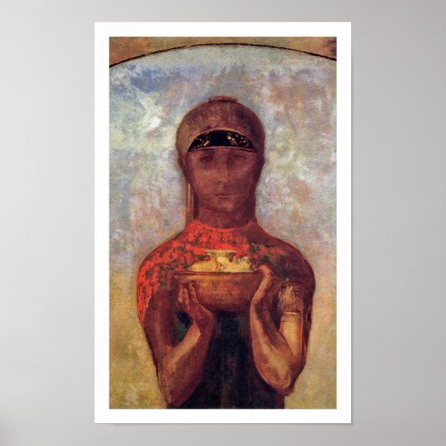 Póster Odilon Redon - Chalice of Mystery - Spiritual Art (Frente)