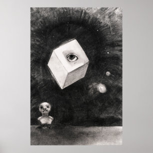 Póster Odilon Redon, El cubo, 1880 