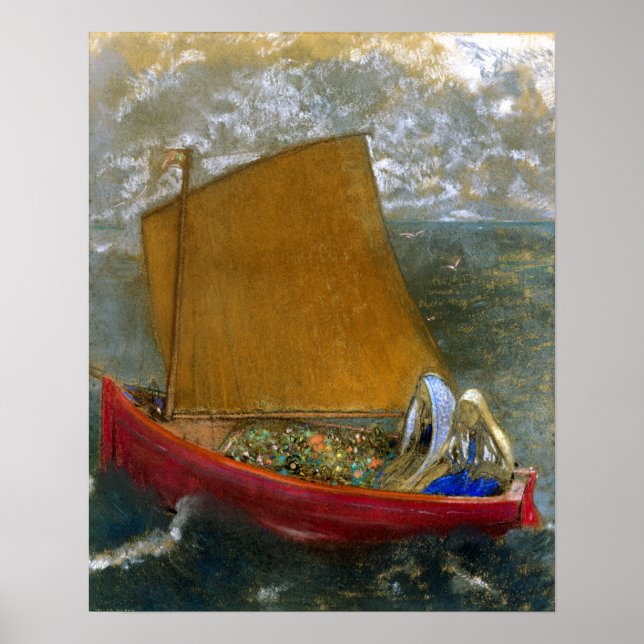 Póster Odilon Redon La vela amarilla (Frente)