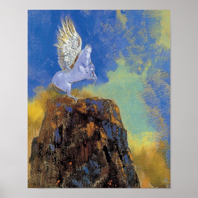 Póster Odilon Redon Pegasus - Simbolismo de la mitología  (Frente)