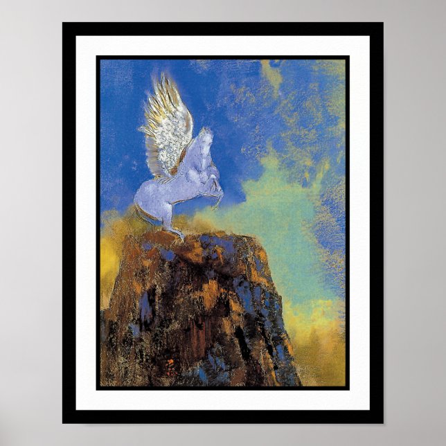 Póster Odilon Redon Pegasus - Simbolismo griego de mitolo (Frente)