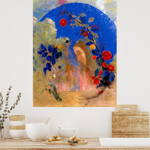Póster Odilon Redon - Perfil bajo un arco