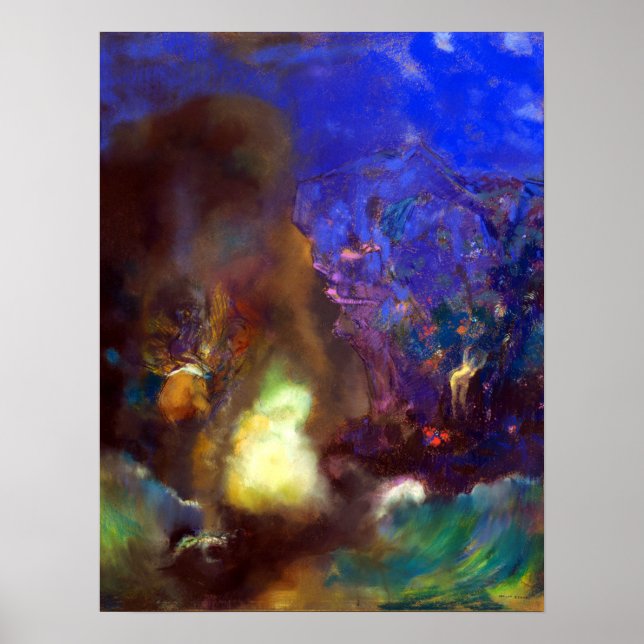 Póster Odilon Redon Roger y Angelica (Frente)