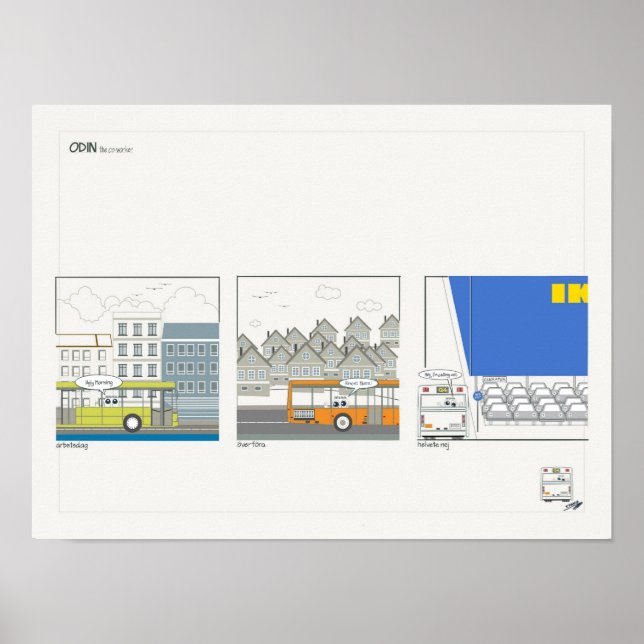 Póster ODIN, el compañero de trabajo, grito. (Frente)