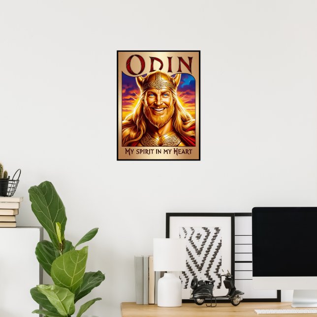 PÓSTER ODIN, MY SPIRIT IN MY HEART. (Oficina en casa)
