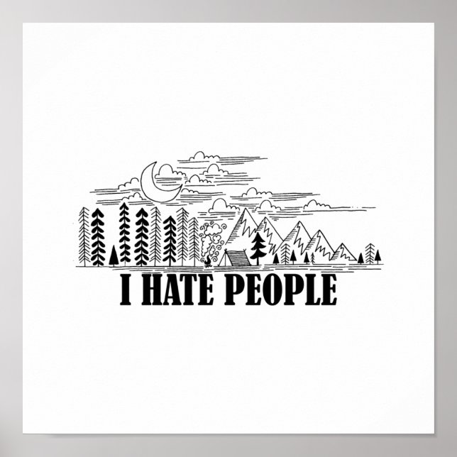 Póster Odio a la gente (Frente)