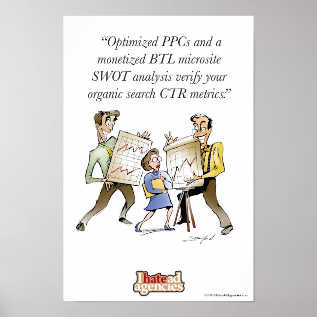 Póster Odio a las agencias de publicidad Poster de llamad (Frente)