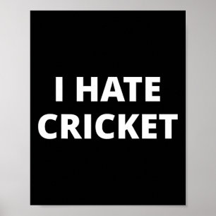 Póster Odio el cricket