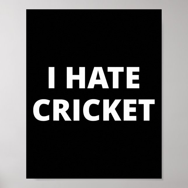 Póster Odio el cricket (Frente)