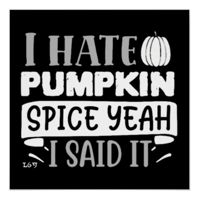 PÓSTER ODIO EL ESPECIALISMO DE PUMPKIN (Anverso)