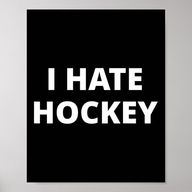 Póster Odio el hockey (Frente)