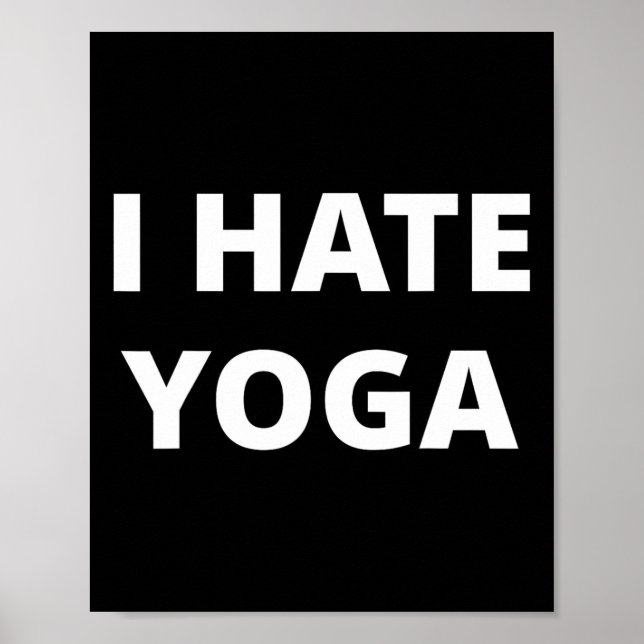 Póster Odio el yoga  (Frente)