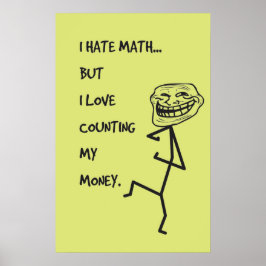 Póster Odio las matemáticas... - Poster de matemáticas.