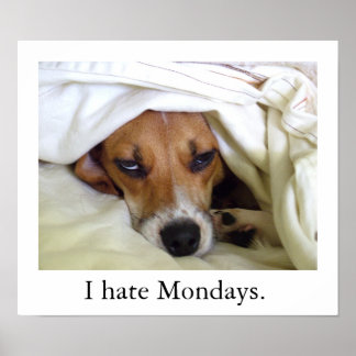 Póster Odio los lunes.