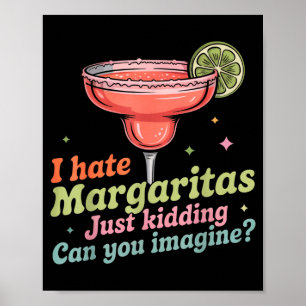 Póster Odio margaritas cinco de mayo verano pub bar