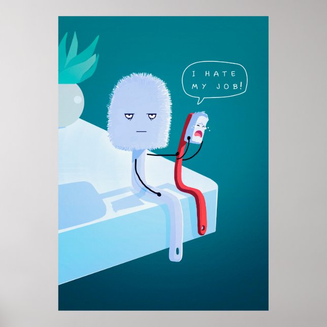 Póster Odio mi trabajo (Frente)