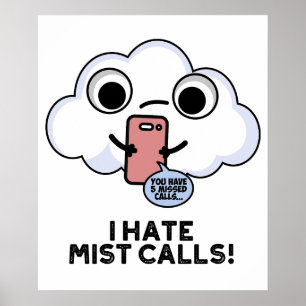 Póster Odio Mist Llama Funny Cloud Pun