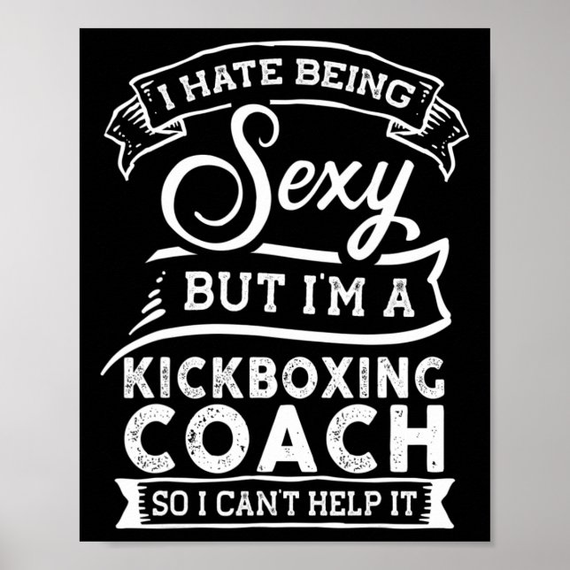 Póster Odio ser Y pero soy entrenador de kickboxing  (Frente)