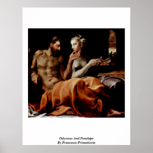 Póster Odiseo y Penélope de Francesco Primaticcio
