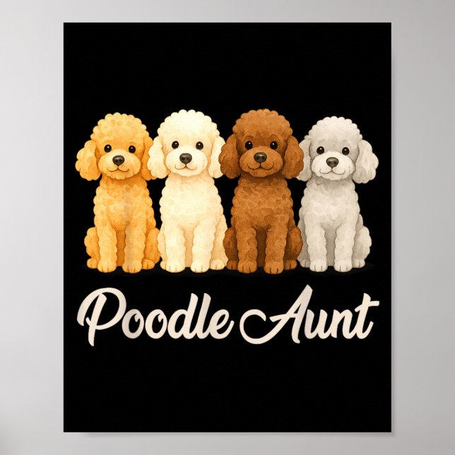 Póster Odle Aunt Cute Dog Lover Gift Funny Women Puppy Ow (Frente)