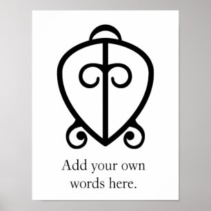 Póster Odo Nnyew Fie Kwan   Símbolo del poder del amor
