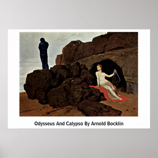 Póster Odysseus Y Calypso De Arnold Bocklin (Frente)