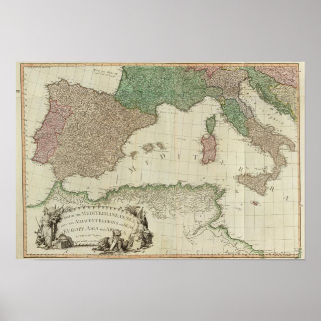 Póster Oeste del Mediterráneo (Frente)