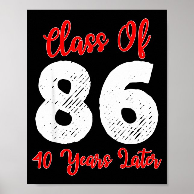 Póster Of Class 1986 40th Reunion High (Frente)