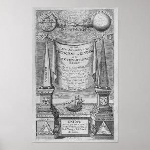 Póster 'Of the advancement and proficience of learning'